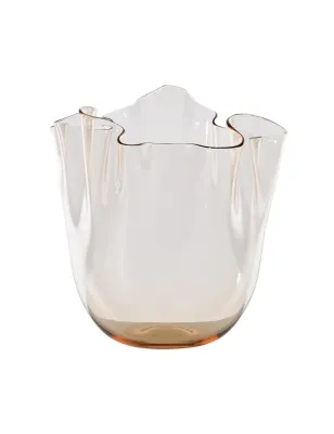 Decorazione Vaso Fazzoletto trasparente moka Donna Venini