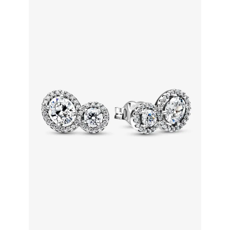 Orecchini Doppia Pietra Luminosa Donna Pandora