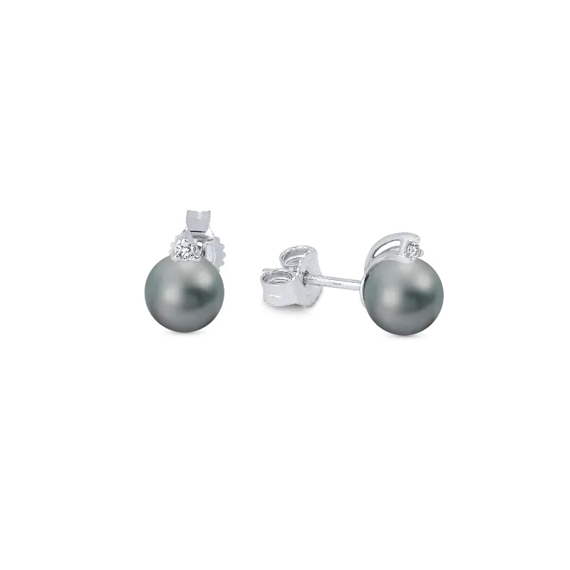 Orecchini oro bianco perla grigia 7-7.5mm Donna Demetra Orecchini oro bianco perla grigia 7-7.5mm Donna Demetra