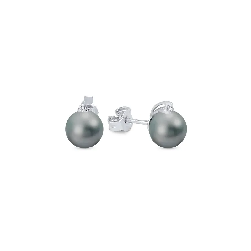 Orecchini oro bianco perle grigie 8-8.5 mm Donna Demetra Orecchini oro bianco perle grigie 8-8.5 mm Donna Demetra