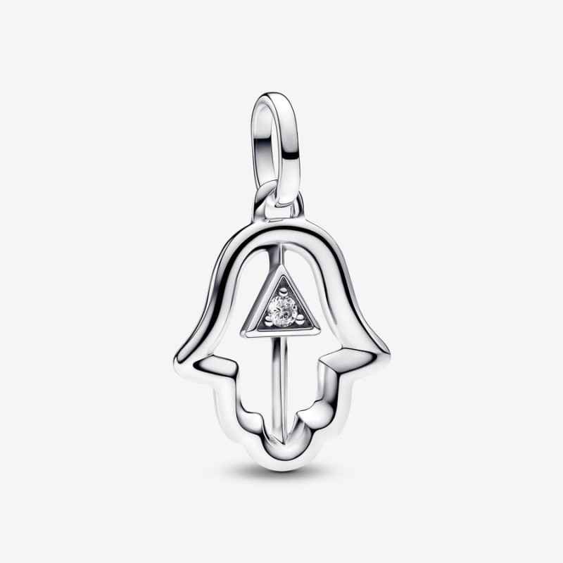 CHARM PENDENTE MEDALLION MANO DI FATIMA DONNA PANDORA 