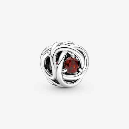 CHARM CERCHIO ETERNO ROSSO SCURO GENNAIO PANDORA 790065C06 Pandora