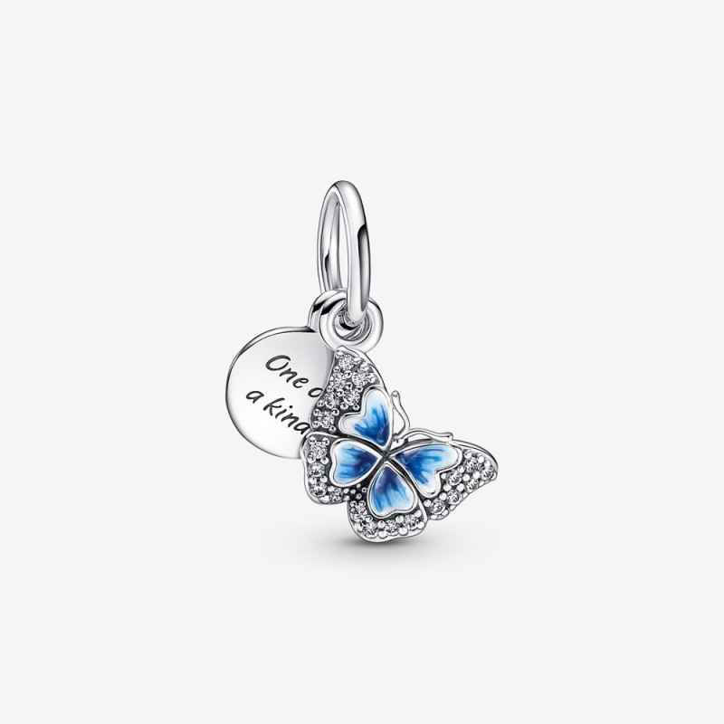 CHARM PENDENTE FARFALLA BLU DONNA PANDORA MOMENTS