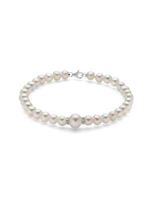 Bracciale perle diamanti oro bianco Donna Miluna Le Perle