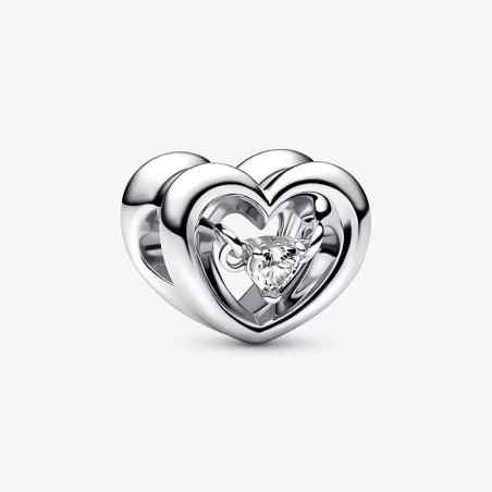 CHARM CUORE SPLENDENTE CON PIETRA DONNA PANDORA 792493C01 Pandora