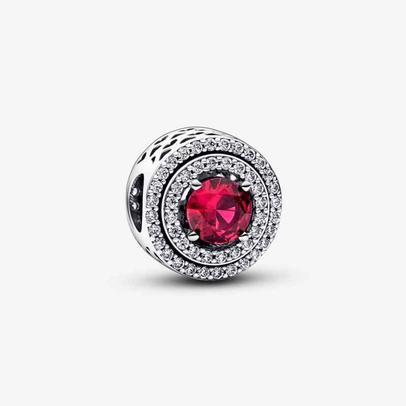 CHARM PAVE' E PIETRA ROSSA DONNA PANDORA 