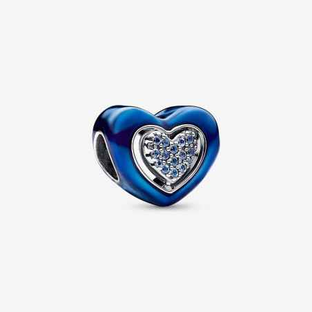 CHARM CUORE BLU GIREVOLE DONNA PANDORA  792750C01 Pandora