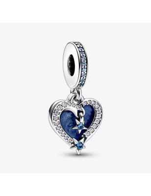 CHARM PENDENTE CUORE E STELLE BLU PANDORA MOMENTS
