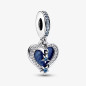 CHARM PENDENTE CUORE E STELLE BLU PANDORA MOMENTS CHARM PENDENTE CUORE E STELLE BLU PANDORA MOMENTS