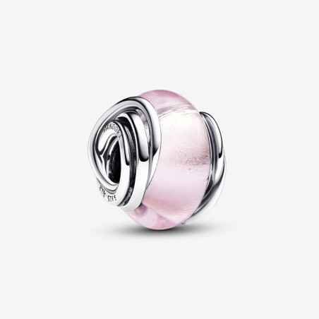 CHARM VETRO DI MURANO ROSA CERCHI DONNA PANDORA  793241C00 Pandora