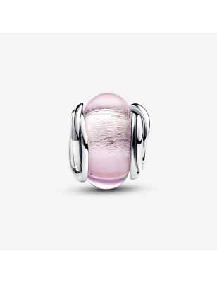 CHARM VETRO DI MURANO ROSA CERCHI DONNA PANDORA  793241C00 Pandora