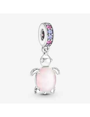CHARM VETRO TARTARUGA MARINA ROSA PANDORA MOMENTS