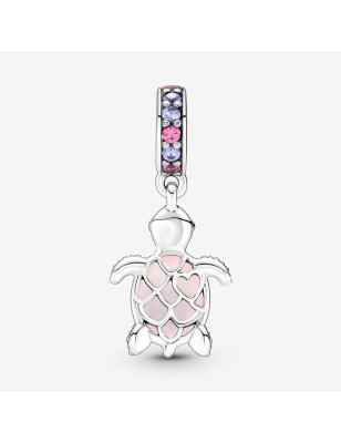 CHARM VETRO TARTARUGA MARINA ROSA PANDORA MOMENTS 798939C02 Pandora