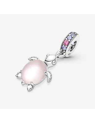 CHARM VETRO TARTARUGA MARINA ROSA PANDORA MOMENTS 798939C02 Pandora