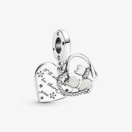 CHARM PENDENTE GATTI E CUORI DONNA PANDORA 799546C01 Pandora