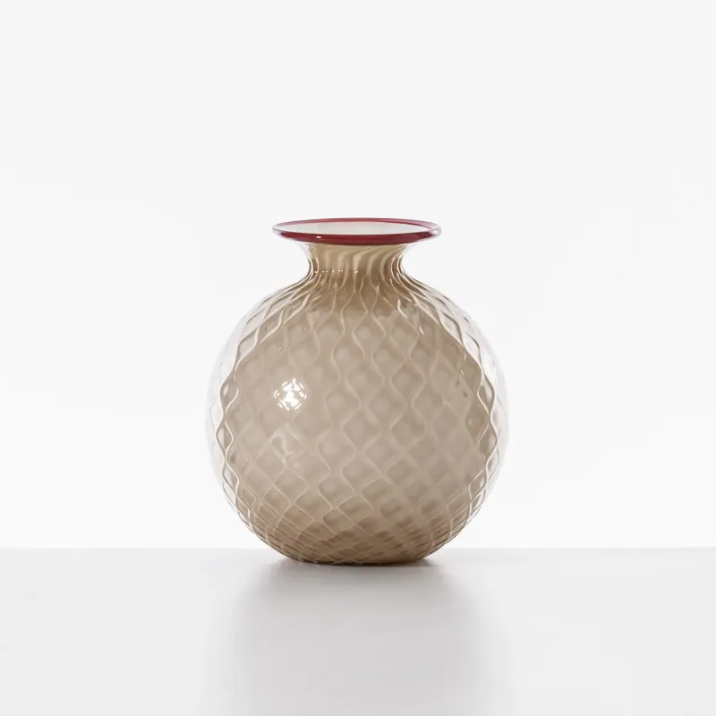Decorazione Vaso Monofiore Balloton Moka Donna Venini