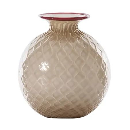 Decorazione Vaso Monofiore Balloton Moka Donna Venini