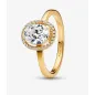 Anello dorato Punto Luce ovale Donna Pandora