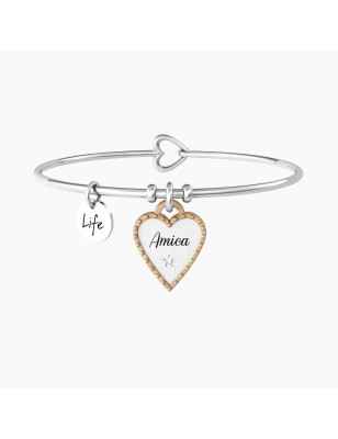 BRACCIALE CUORE AMICA SEI UNICA DONNA KIDULT LOVE