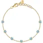 Bracciale dorato Tesori con zirconi azzurri Donna Morellato