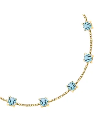 Bracciale dorato Tesori con zirconi azzurri Donna Morellato