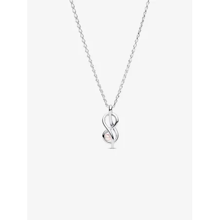 Collana Legame Infinito con Perla Rosa artificiale Donna Pandora