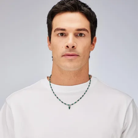 Collana Cornetto Malachite Riptide UOMO Brosway