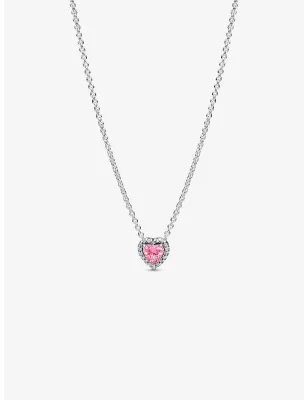 Collana Cuore in rilievo rosa Donna Pandora