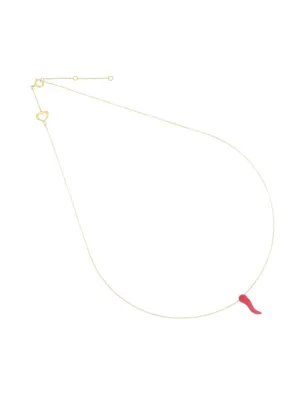 Collana 18Kt Tié Cornetto rosso Donna Maman et Sophie Aurum