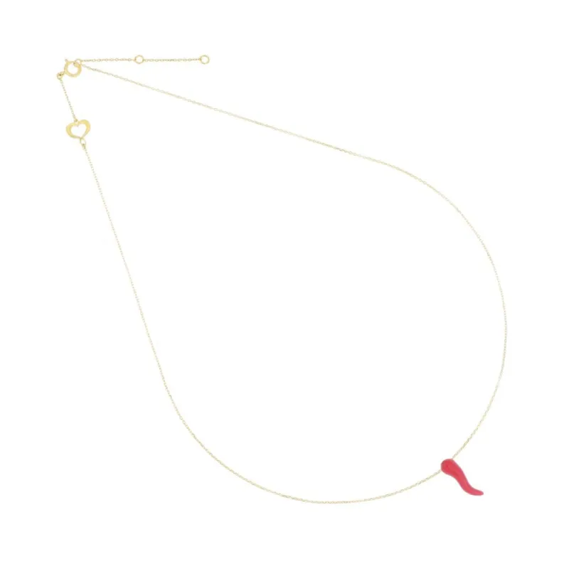 Collana 18Kt Tié Cornetto rosso Donna Maman et Sophie Aurum