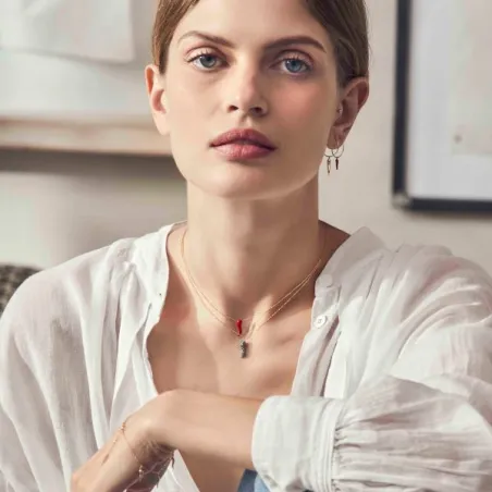 Collana 18Kt Tié Cornetto rosso Donna Maman et Sophie Aurum