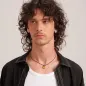 Collana catena grumetta Pvd Rutenio Occhio tigre Ink UOMO Brosway