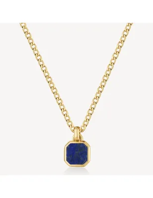 Collana Catena Grumetta Pvd Oro 14K Lapislazzuli Ink UOMO Brosway