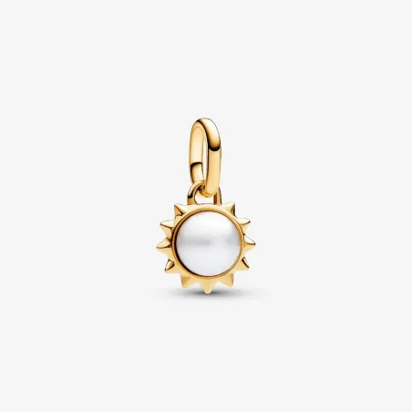 Charm Pendente Sun Perla Placcatura Oro 14k Donna Pandora