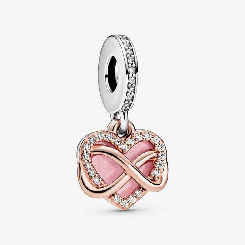 CHARM PENDENTE CUORE E INFINITO ROSA DONNA PANDORA CHARM PENDENTE CUORE E INFINITO ROSA DONNA PANDORA