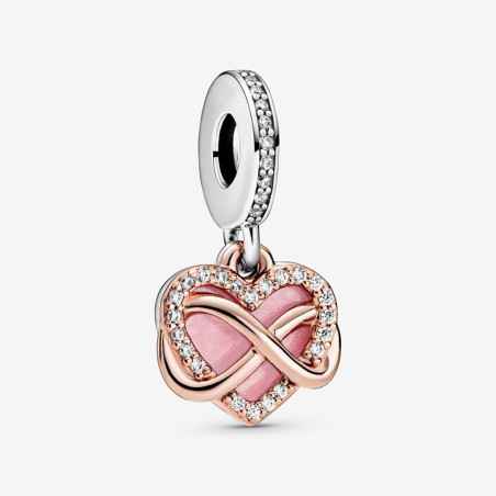 CHARM PENDENTE CUORE E INFINITO ROSA DONNA PANDORA  788878C01 Pandora