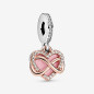 CHARM PENDENTE CUORE E INFINITO ROSA DONNA PANDORA CHARM PENDENTE CUORE E INFINITO ROSA DONNA PANDORA