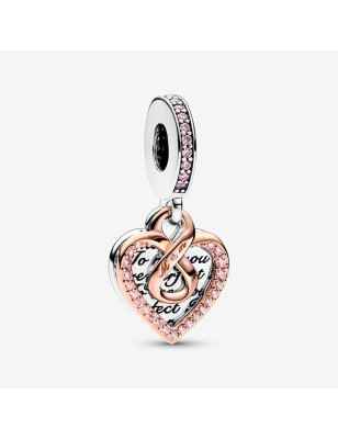 CHARM PENDENTE CUORE INFINITO MAMMA SEI PERFETTA DONNA PANDORA 