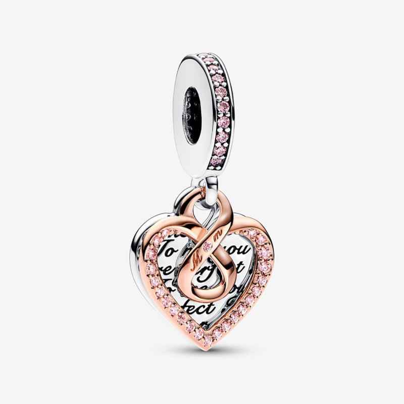 CHARM PENDENTE CUORE INFINITO MAMMA SEI PERFETTA DONNA PANDORA CHARM PENDENTE CUORE INFINITO MAMMA SEI PERFETTA DONNA PANDORA