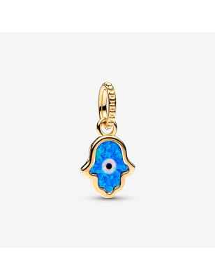 CHARM PENDENTE MANO DI FATIMA OPALE BLU PANDORA
