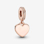 CHARM PENDENTE CUORE PLACCATO ORO ROSA DONNA PANDORA CHARM PENDENTE CUORE PLACCATO ORO ROSA DONNA PANDORA