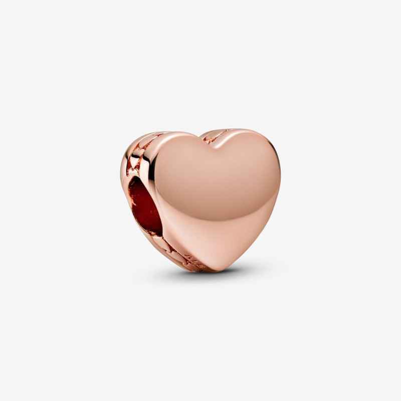 CHARM CUORE PLACCATO ORO ROSA DONNA PANDORA 