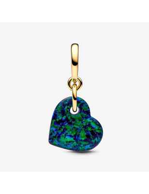 CHARM PENDENTE CUORE OPALE VERDE E BLU PANDORA 763348C01 Pandora
