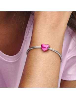 CHARM CUORE METALLICO ROSA DONNA PANDORA  793337C03 Pandora