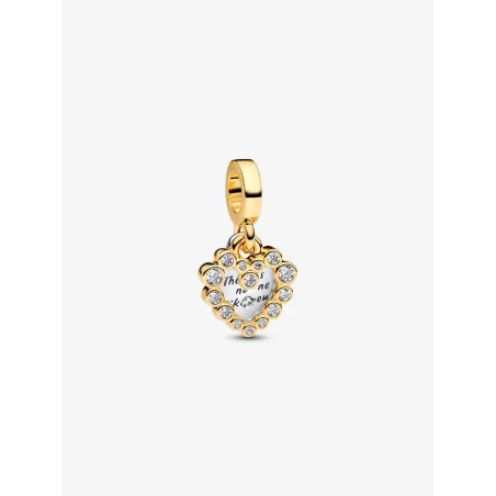 Charm Pendente doppio Cuore Nessuna Come Te Donna Pandora