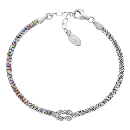 Bracciale Nodo d'Amore zirconi multicolor Donna Amen