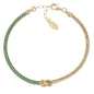 Bracciale Nodo d'Amore dorato con zirconi verdi Donna Amen