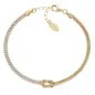 Bracciale Nodo d'Amore dorato con zirconi bianchi Donna Amen