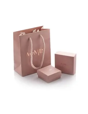 Bracciale Nodo d'Amore dorato con zirconi neri Donna Amen