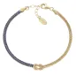 Bracciale Nodo d'Amore dorato con zirconi blu Donna Amen